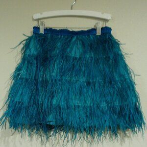 Curio and Kind Feathered Teal Skirt